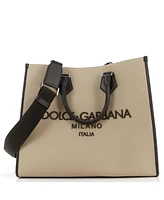 Pre-Owned Dolce & Gabbana Large Edge Logo Tote Canvas