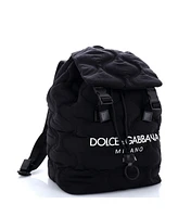 Pre-Owned Dolce & Gabbana Palermo Logo Backpack Quilted Printed Neoprene