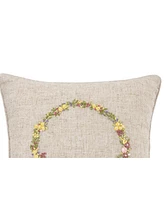 16" x 16" Spring Wreath Throw Pillow