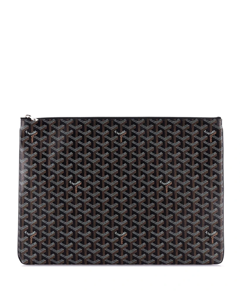 Pre-Owned Goyard Gm Senat Zip Pouch Coated Canvas