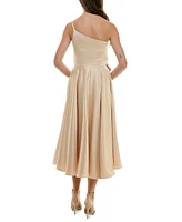 Taylor Women's Asymmetric Rosette Sleeveless Midi Dress