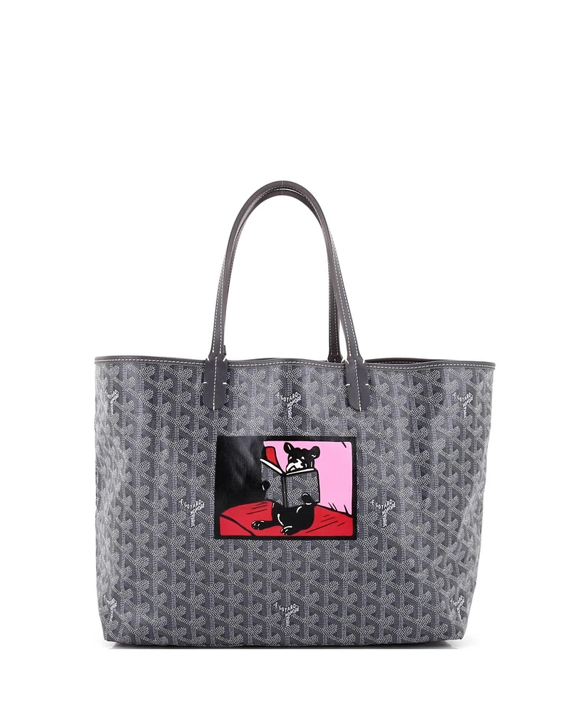 Pre-Owned Goyard Pm Saint Louis Tote Printed Coated Canvas