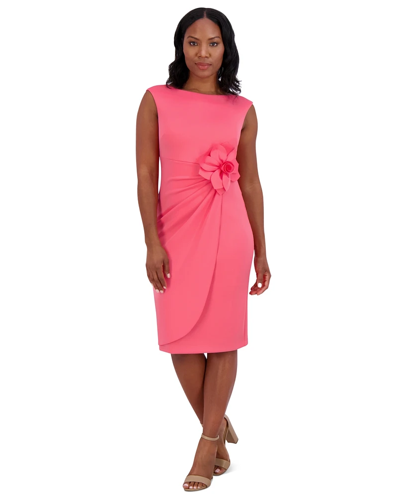 Jessica Howard Women's Rosette Sheath Dress