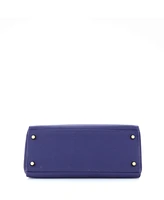 Pre-Owned HERMES Kelly 28 Handbag Blue Togo with Gold Hardware
