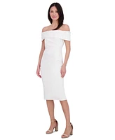 Eliza J Women's Embellished Off-Shoulder-Neck Sheath Dress