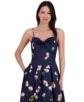 Eliza J Women's Printed Bow Sleeveless Ball Gown