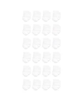 Luvable Friends Cotton Rich Baby Terry Socks 24-Pack, White, 0-6 Months