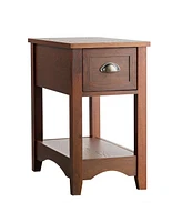 Set Of 2 Contemporary Side End Table with Drawer