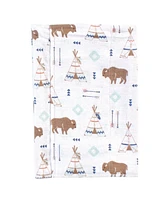 Hudson Baby Boys and Girls Cotton Poly Flannel Burp Cloths 8-Pack, Teepee, One Size