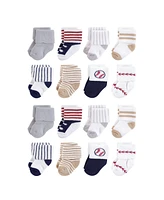 Little Treasure Cotton Rich Terry Socks 16-Pack, Baseball, 6-12 Months