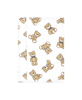 Hudson Baby Boys and Girls Cotton Poly Flannel Burp Cloths 8-Pack, Gentleman Bear, One Size