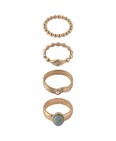 Rachel Rachel Roy Gold Tone 4pc Stackable Ring Set