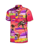 Reason Men's and Women's Pink Popeye Sunset Button-Up Shirt