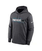 Nike Men's Anthracite Carolina Panthers Prime Logo Name Split Pullover Hoodie