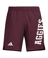 Adidas Men's Maroon Texas A M Aggies Designed for Training Aeroready Shorts