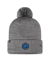 Fanatics Men's Gray St. Louis Blues Authentic Pro Home Ice Cuffed Knit Hat with Pom