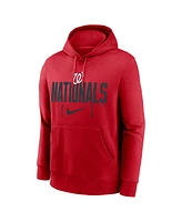 Nike Men's Red Washington Nationals Club Slack Pullover Hoodie