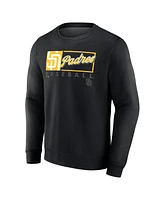 Fanatics Men's Black San Diego Padres Focus Fleece Pullover Sweatshirt