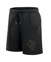 Nike Men's Black Los Angeles Rams 24 Edge Fleece Shorts