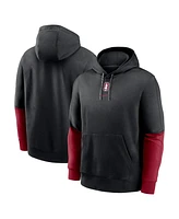 Nike Men's Black/Cardinal Stanford Cardinal 2024 Sideline Club Pullover Hoodie