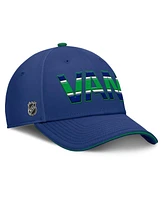 Fanatics Men's Blue/Green Vancouver Canucks Authentic Pro Rink Team Code Flex Hat