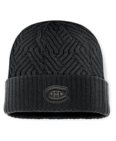 Fanatics Men's Black Montreal Canadiens Authentic Pro Road Cuffed Knit Hat