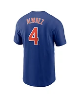 Nike Men's Francisco Alvarez Royal New York Mets Fuse Name Number T-Shirt