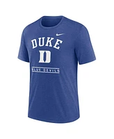 Nike Men's Royal Duke Blue Devils Arch Over Logo Tri-Blend T-Shirt