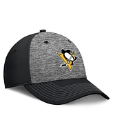 Fanatics Men's Gray/Black Pittsburgh Penguins Fundamental Top Shelf 2-Tone Flex Hat