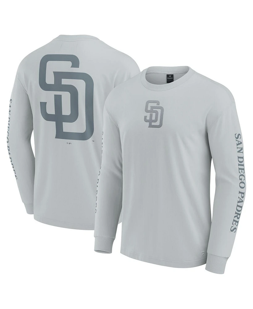 Fanatics Men's Gray San Diego Padres Elements Strive Long Sleeve T-Shirt