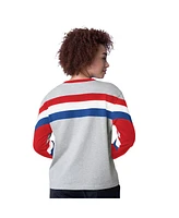 Starter Women's Heather Gray Philadelphia Phillies Triple A Fashion Color Block Long Sleeve Top