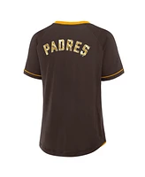 Fanatics Women's Brown San Diego Padres League Diva Star Raglan V-Neck T-Shirt