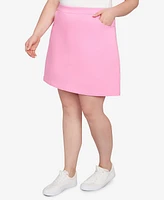 Hearts Of Palm Plus Solid Tech Stretch Pull On Skort