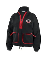 Wear by Erin Andrews Women's Black Carolina Hurricanes Polar Fleece Half-Zip Jacket