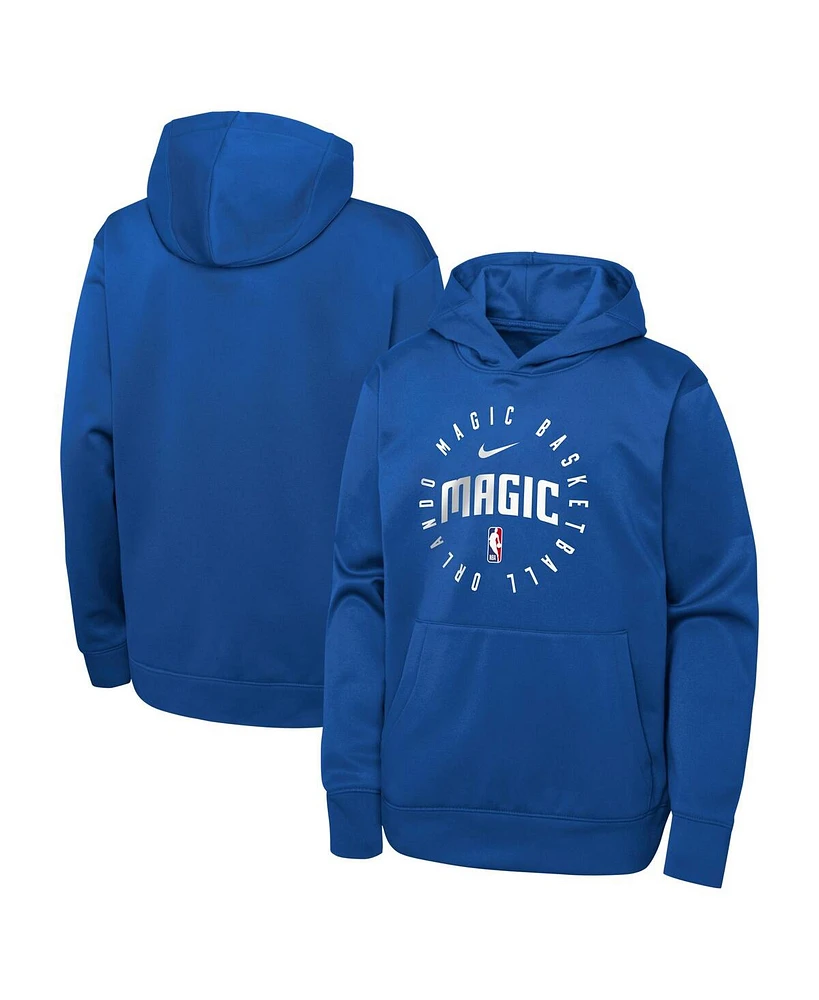 Nike Youth Blue Orlando Magic Performance Practice Spotlight Pullover Hoodie