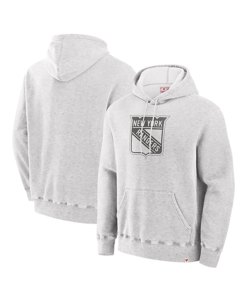 Fanatics Men's Cream New York Rangers Made Canada Pullover Hoodie