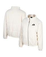 Colosseum Women's Cream Colorado Buffaloes So Hot Right Now Quilted Puffer Full-Zip Jacket