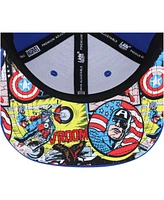 Marvel Youth Royal Captain America Comic Snapback Hat