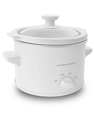 Elite Cuisine 1.5 Quart Mini Stainless Steel Slow Cooker