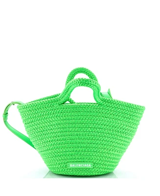 Pre-Owned Balenciaga Small Ibiza Basket Tote Nylon Cord
