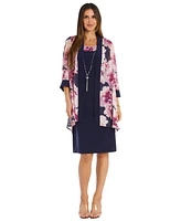 R & M Richards Women's 2-Pc. Chiffon Jacket Sheath Dress