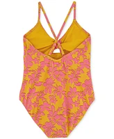 Roxy Big Girls Island Time Twist-Front One-Piece Swimsuit