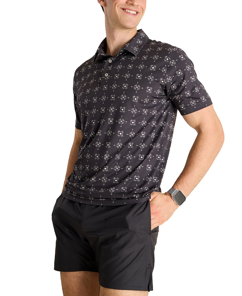 Chubbies Men's The Bandanarama Short Sleeve Printed Polo Shirt