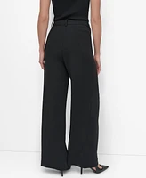Dkny Women's High-Rise Pleat-Front Wide-Leg Pants