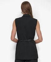 Dkny Women's Notch-Collar Belted Extended Vest