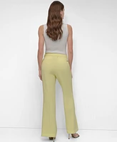 Dkny Women's Pintuck Mid-Rise Flared-Leg Pants