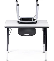 School Student Stack Chair - Ergonomic Molded Seat Shell with Robust Riveted Frame - for Classrooms in Home Learning of Office