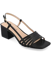 Journee Collection Women's Shayana Slingback Block Heel Sandals