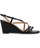 Journee Collection Women's Clinne Strappy Wedge Sandals