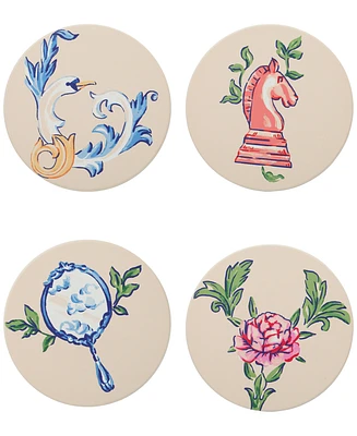 Macy's Flower Show 4-Piece Ceramic Coaster Set, Exclusively at Macy's